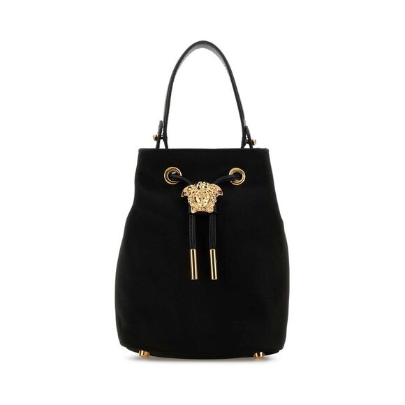 VERSACE Handbags - Versace Women Black Satin Bucket Bag